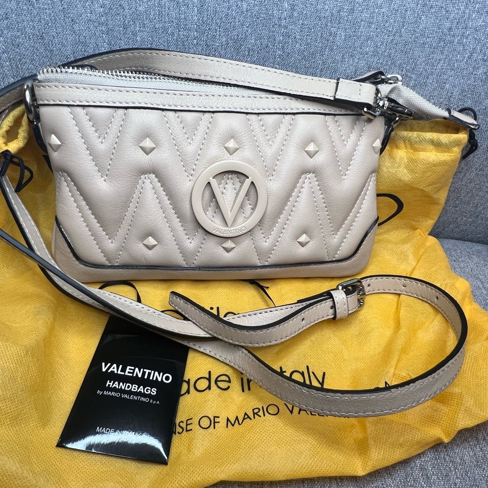 Valentino by Mario Valentino Beige Crossbody Bag